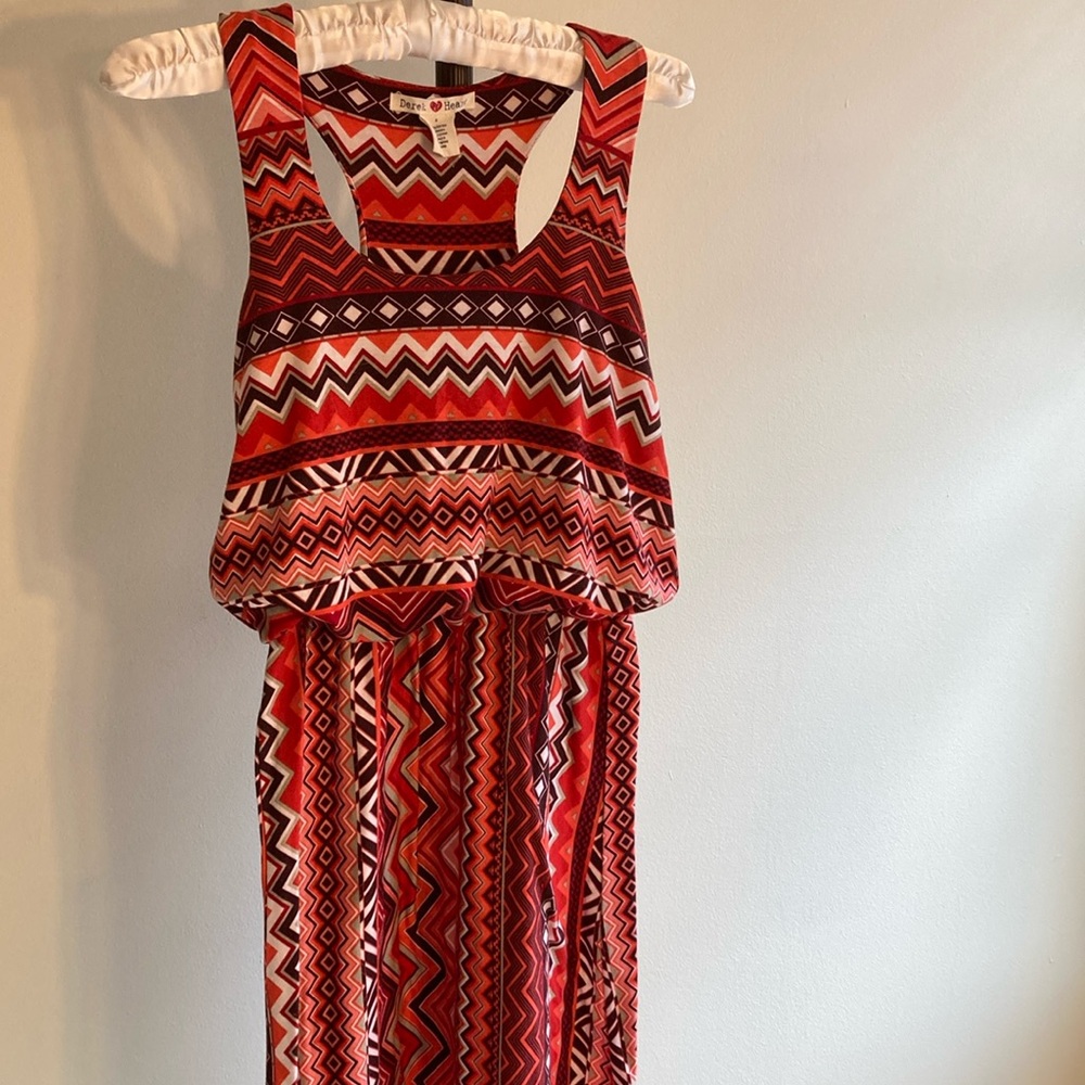 Derek Heart MaxiZigzag Patterned  DressS